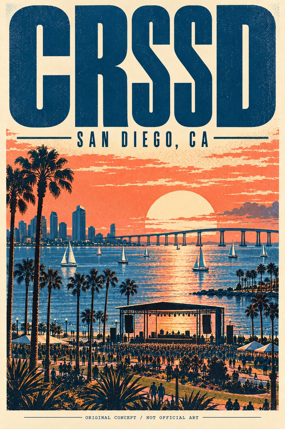 CRSSD Festival, original concept poster (not official art)